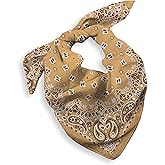 1-Pack Cotton Bandana - Large Cowboy Cowgirl Handkerchief Headband Scarf - Holiday Gift for Men and Women