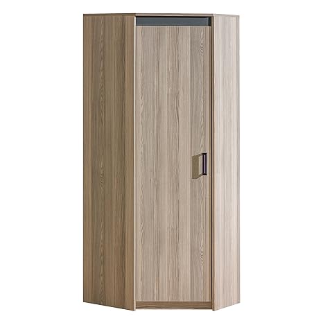 Eckschrank Eckkleiderschrank ULTIMO Jugendzimmer Kinderzimmer (COIMBRA ESCHE DUNKEL / GRAPHITE / VIOLETT)