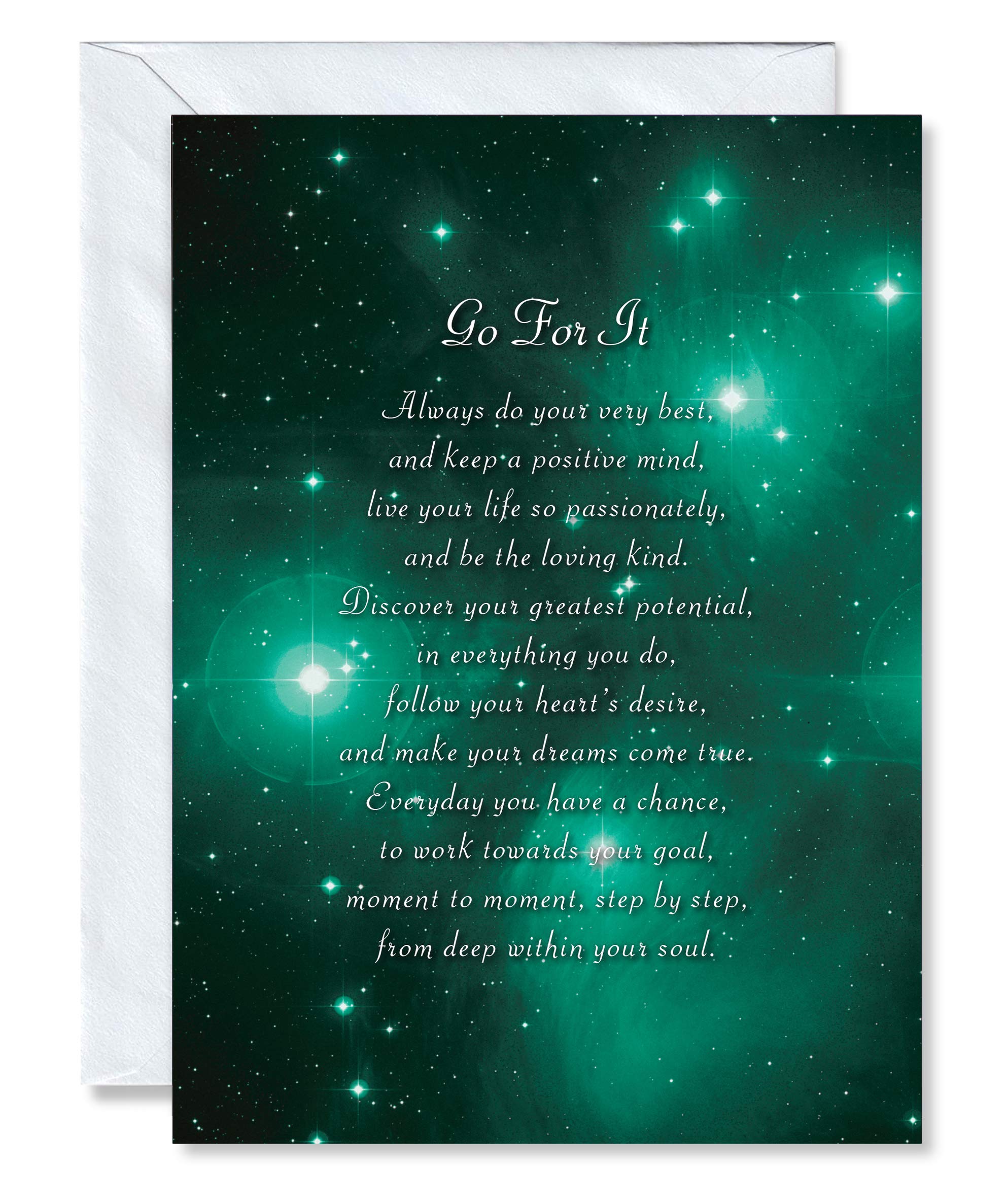 Clarabelle Cards - Go For It - Supportive | Proud of You | Motivational | Inspirational | Thinking of You Encouragement Poem Verse Greetings Card sold by Card Candy