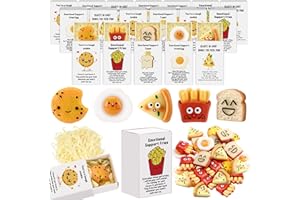 Cinnvoice 25 Set Christmas Small Gifts Bulk for Employee Coworkers Thank You Office Desk Pets Positive Holiday Cute Emotional Support Resin Ornaments Card Box for Adults Women Men (Toast)