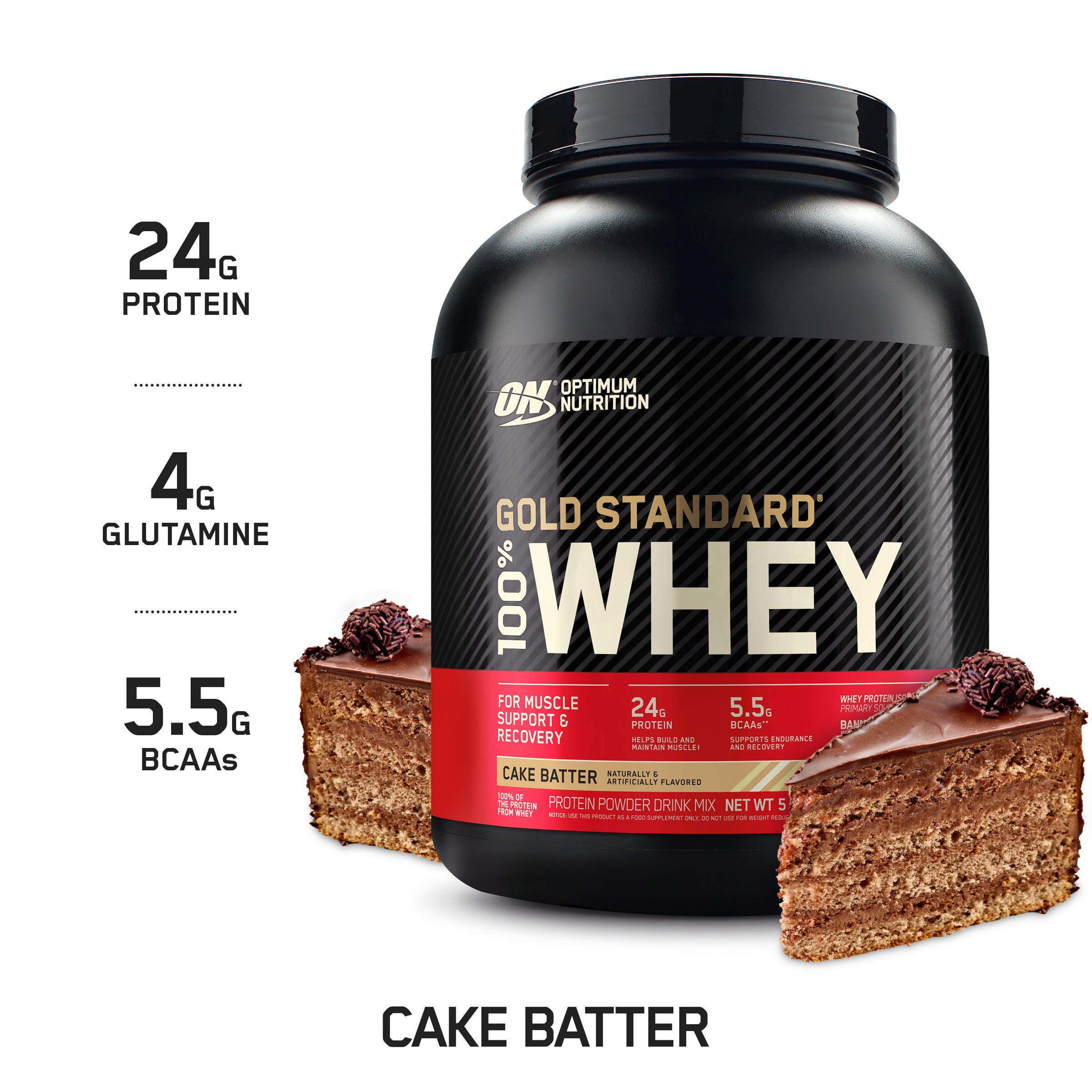 Optimum Nutrition Gold Standard 100 Whey Protein Powder, Cake Batter