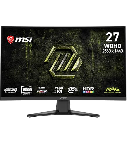 Amazon.com: MSI Non-Glare with Narrow Bezel 165Hz 1ms Height