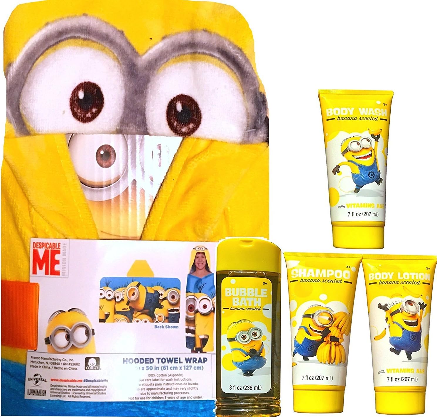 Amazon Com Minions Movie Exclusive Hooded Towel Wrap Includes