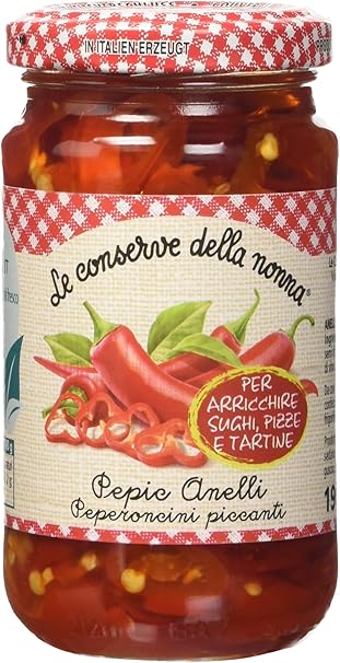 Le Conserve Della Nonna Peperoncini Italiani Sott Olio Pepic Anelli 190 Gr Amazon It Alimentari E Cura Della Casa