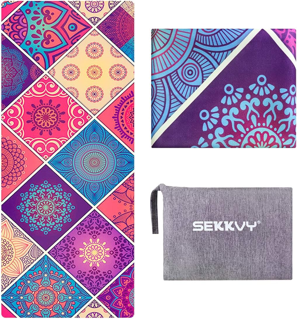 SEKKVY Yoga Mat, Non Slip Sweat Absorbent Foldable 445.45mm Thin Exercise & Fitness Mat for All Types of Yoga, Pilates, Floor Exercises, Floor Workout SEKKVY Yoga Mat, Non Slip Sweat Absorbent Foldable 445.45mm Thin Exercise & Fitness Mat for All Types of Yoga, Pilates, Floor Exercises, Floor Workout