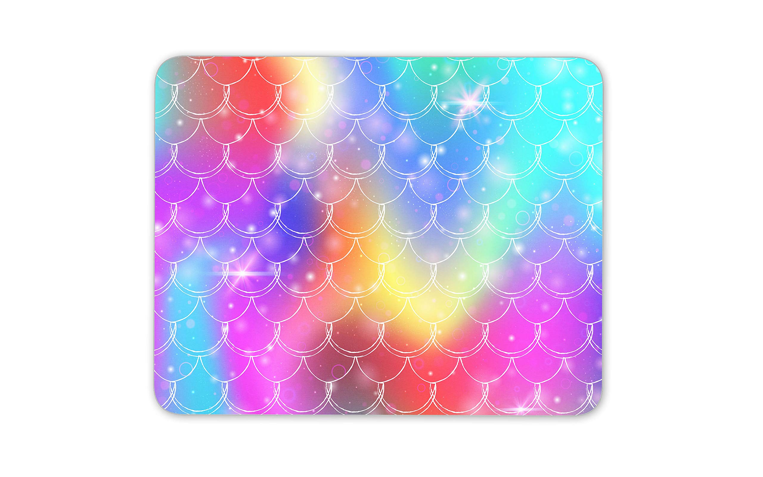Destination Vinyl Ltd Mermaid's Tail Mermaid Rainbow Glitter Mouse Mat Pad - Fun Computer #14352