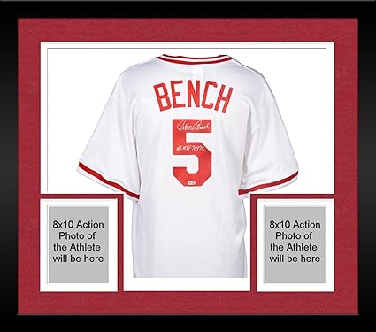 Framed Johnny Bench Cincinnati Reds Autographed Cooperstown Collection White Throwback Jersey With Nl Mvp 70 72 Inscription Autographed Mlb Jerseys At Amazon S Sports Collectibles Store