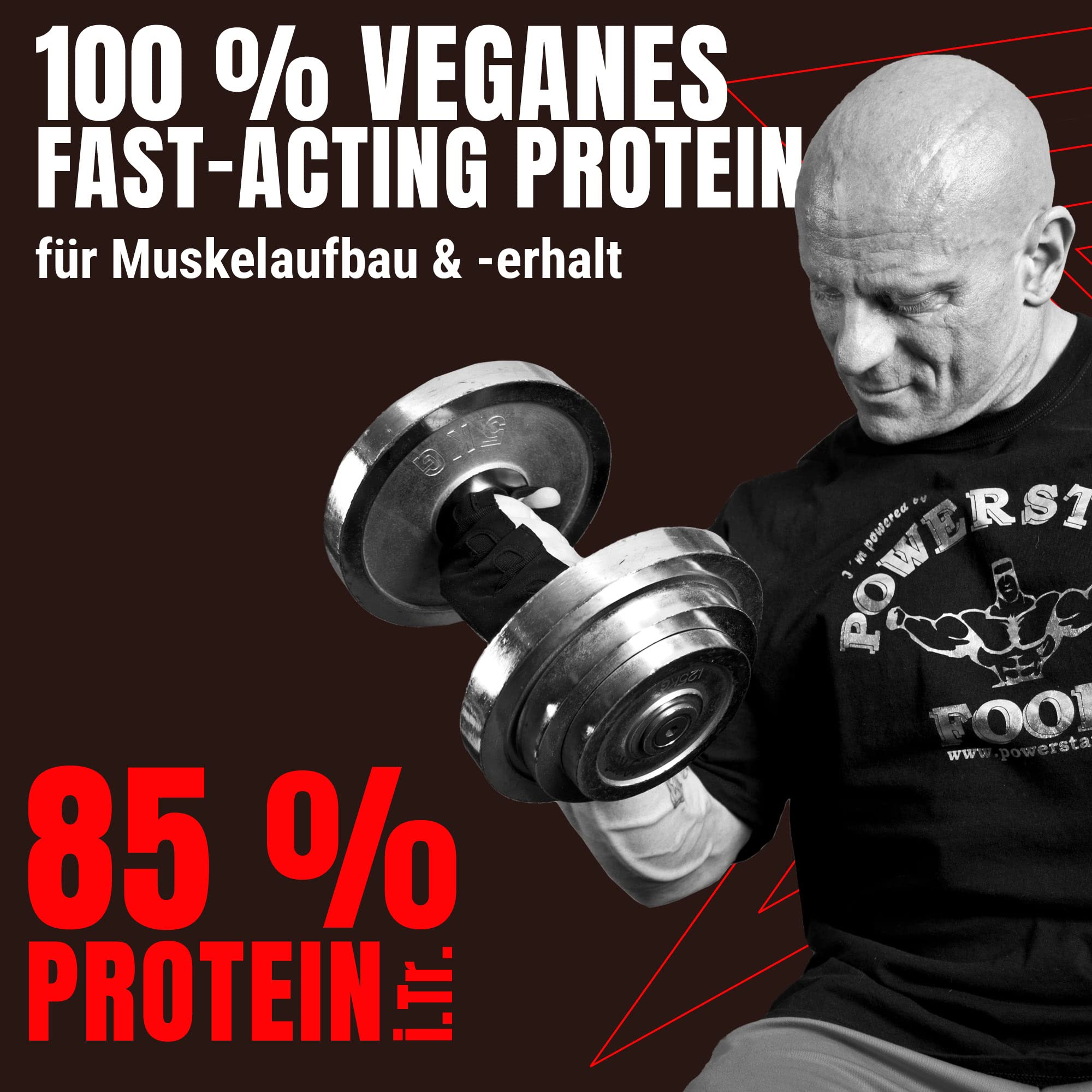 Powerstar SOY 90+ | 1kg Soja-Protein-Isolat ohne Zucker-Zusatz | Made in Germany | Gentechnisch unverändert | 1000g Pflanzliches Eiweiß-Pulver mit 93% Protein i.Tr. | Vegan & laktosefrei | Chocolate 2