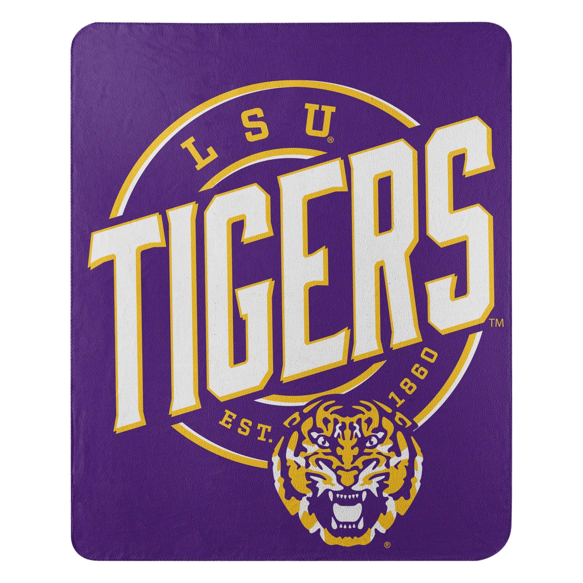 Northwest NCAA LSU Tigers Unisex-Adult Fleece Throw Blanket, 50" x 60", Campaign (Pack of 8) Image
