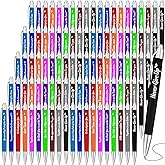 KisSealed 100 Pcs Inspirational Pens Bulk,Motivational Ballpoint Pen, Metal Ballpoint Pen with Black Ink Inspiration Thank You Gifts for Office Worker Teacher Christmas Back to School
