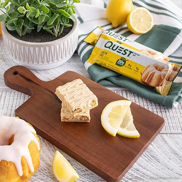 QUEST NUTRITION LEMON CAKE PROTEIN BARS, HIGH PROTEIN, LOW CARB, GLUTEN FREE, KETO FRIENDLY, 12 COUNT (PACK OF 1)