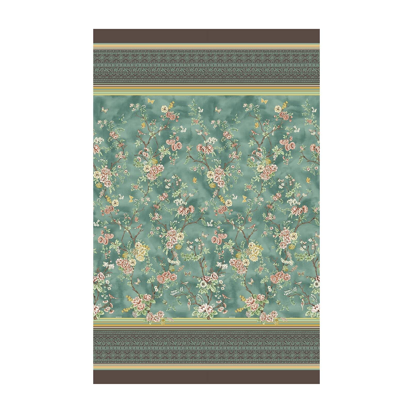 Bassetti Foulard Pallanza V2 9324046 Maco Satin Cotton 270 cm x 270 cm Green