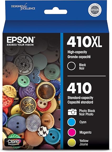 Epson 410xl Black Standard Photo Black And Cmy Color Ink Cartridges Combo 5 Pack T410xl Bcs