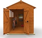 TigerFlex Shiplap Apex Shed 8x6 ft Double Door Red Cedar Garden Wooden view 5