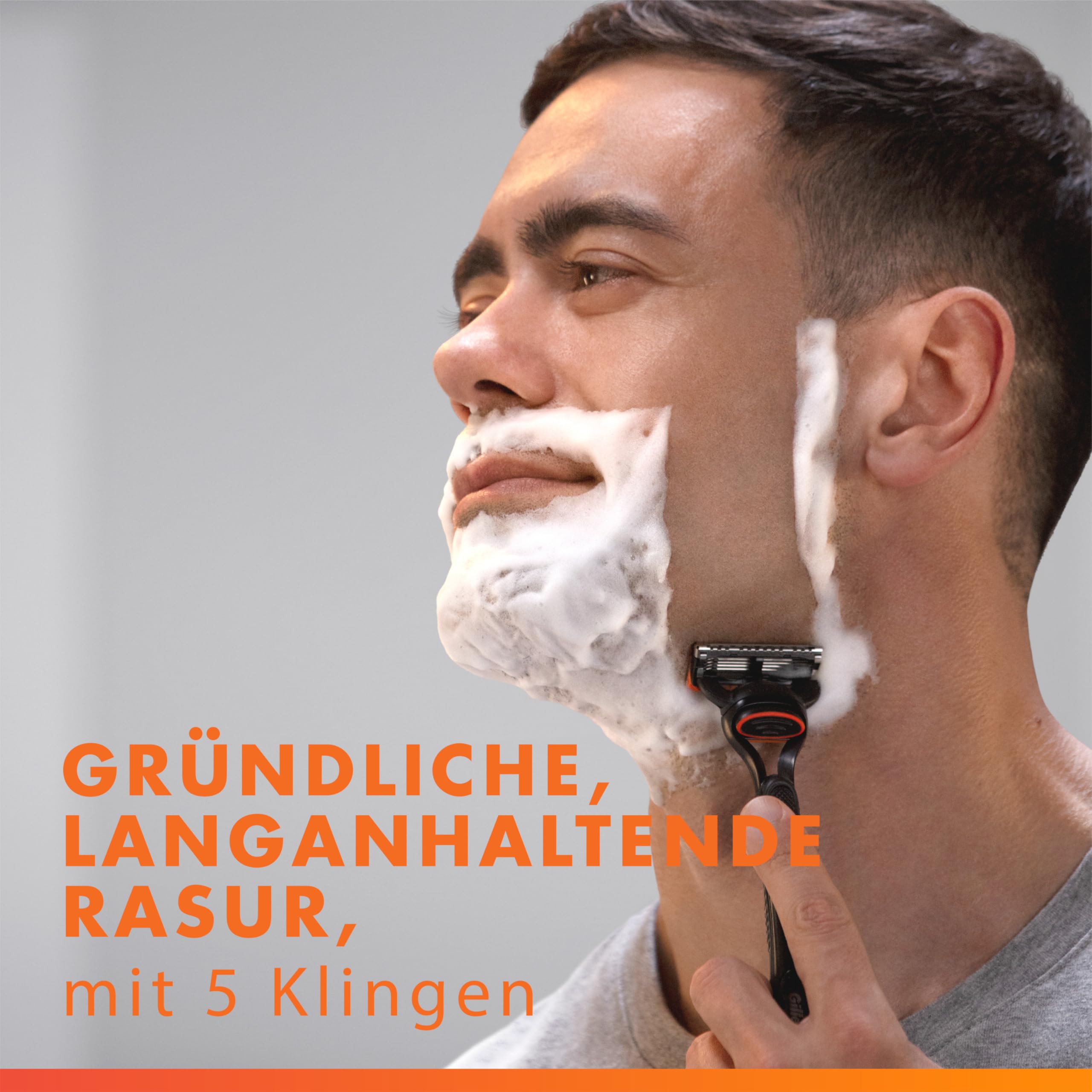 Gillette Fusion 5 Klingen Herren, 24 Original Rasierklingen, Orange - Für Nassrasierer mit Größerem Gleitstreifen für Ein Sanftes Gleiten Und für Eine Unglaublich Gründliche Rasur 2