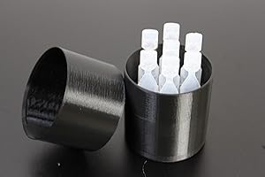 Znet3D Eye Drops Holder & Storage w/lid, Holds 7 Single use Disposable vials (Black)