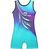 Nutyomi Girls Gymnastics Leotards Toddlers Unitard Biketard Sparkly Rhinestone Diamante Kids Tumbling Dance Outfit 2-10 Years