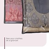 FiNeWaY 20 Pack Saree Storage Bags with Zip Clear Moisture-Resistant Grey view 3