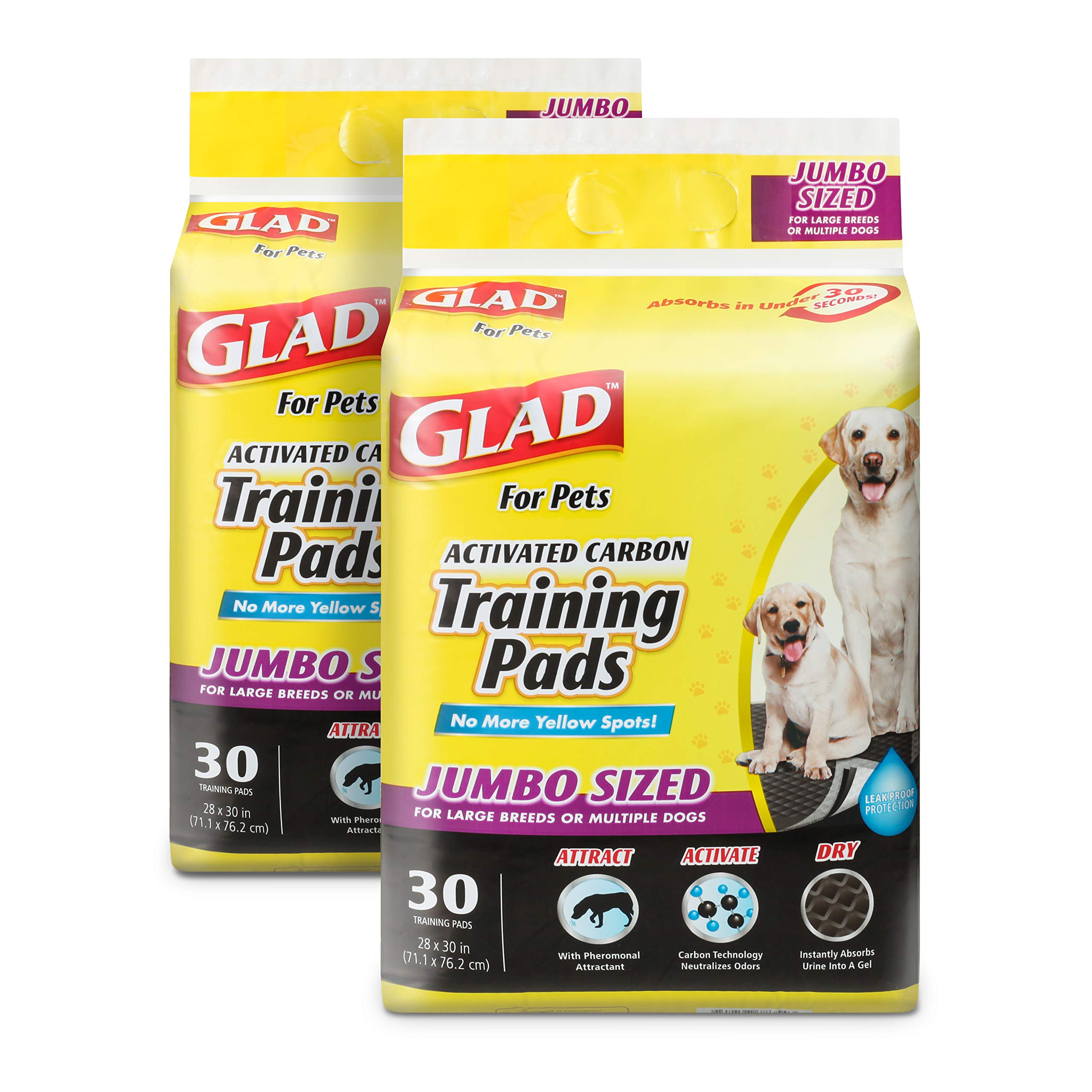 Gladfor Pets Black Charcoal Puppy Pads | Puppy Potty Training Pads That Absorb & NEUTRALIZE Urine Instantly | New & Improved Quality