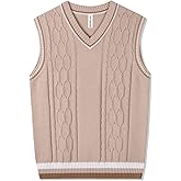 Kid Nation Boys Sweater Vest 100% Cotton School Uniform Vest for Girls Boy Toddler Kids Knit Vest
