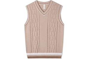 Kid Nation Boys Sweater Vest 100% Cotton School Uniform Vest for Girls Boy Toddler Kids Knit Vest