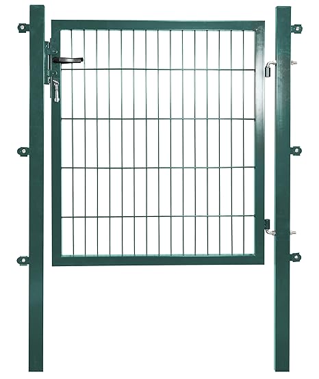 Arvotec Gartentor für Stabmattenzäune, grün, BxH:1000x1800mm inkl. Pfosten - mit Befestigungsmaterial & Ersatzschlüsseln - To