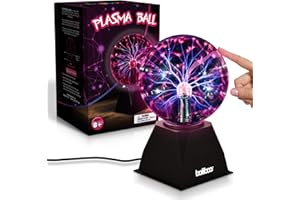 BALIBOO Plasma Ball Light, 6 Inches, Touch and Sound Activated Lightning Globe, Magical, Interactive, Mood Setting, Fun and Science Lamp, Prop for Parties, Gift for Kids and Adults