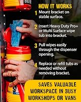 Big Wipes Holder Cage Van Wall Bracket Mountable Adjustable Heavy Duty Dispenser view 4
