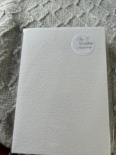 DIY Wedding & Crafts 40 A5 Sheets White Hammered Card 250gsm for Cards