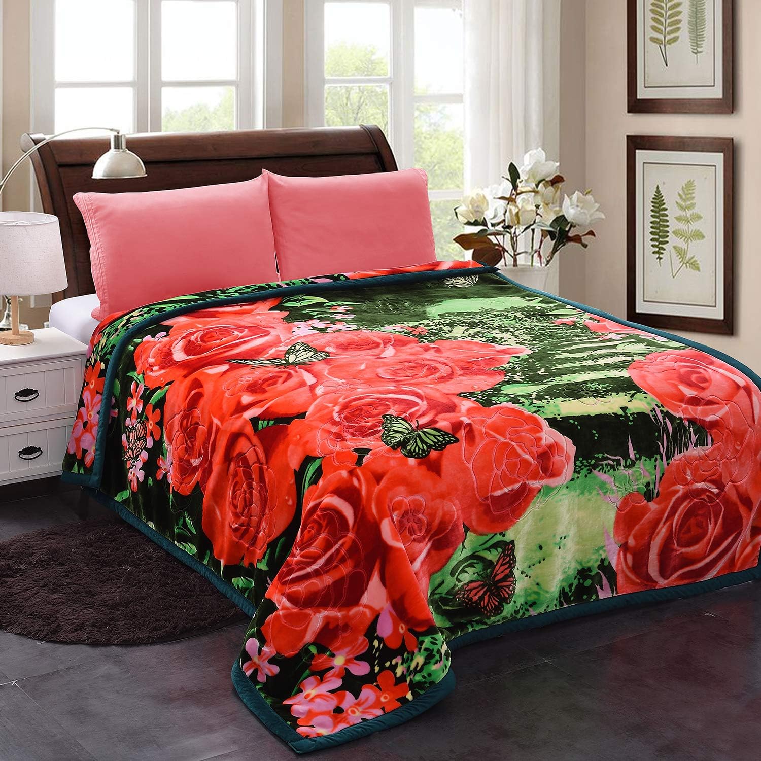 JML Heavy Warm Blanket, Plush Blankets King Size 85" x 95" Korean Style, Crystal Velvet, Silky