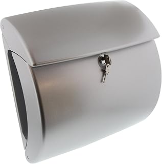 Burg-Wächter Kunststoff-Briefkasten mit integriertem Zeitungsfach, A4 Einwurf-Format, EU Norm EN 13724, Kiel 886 Si, Silber