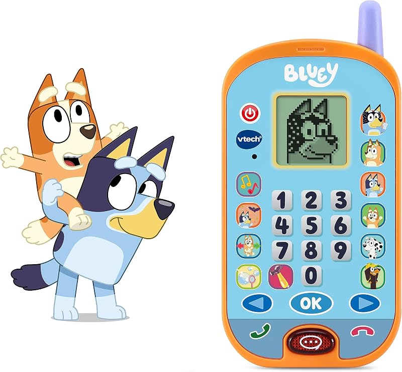Atividades de VTech - Bluey Telefone, Smartphone Educacional, Aprenda números, cálculo, lógica e memorização, Brinquedo para crianças +3 anos, Versão ESP (80-554622)