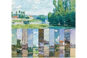 QIANSHAN 24 Sheets 12 Designs Scrapbook Paper Pad,6"×6” Single-Sided Decopodge Craft Cardstock Paper, Christmas Scrapbooking DIY Decorative Background Cardmaking Supplies.Famous Paintings