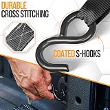 FORTEM Ratchet Straps 748kg Break 4 Pack 4.6m x 2.54cm with Soft Loops view 3