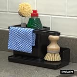 simplywire Sink Tidy Caddy Kitchen Organizer Removable Drip Tray Black view 5