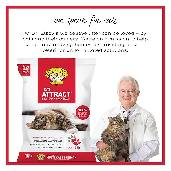 DR. ELSEY’S® CAT ATTRACT® CLUMPING CLAY CAT LITTER 18-LB. BAG