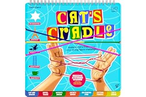 Dan&Darci Cat’s Cradle String Game Book w/ String - Step by Step Illustrated Guide - Gifts for 8 9 10 11 12 Year Old Girl - G