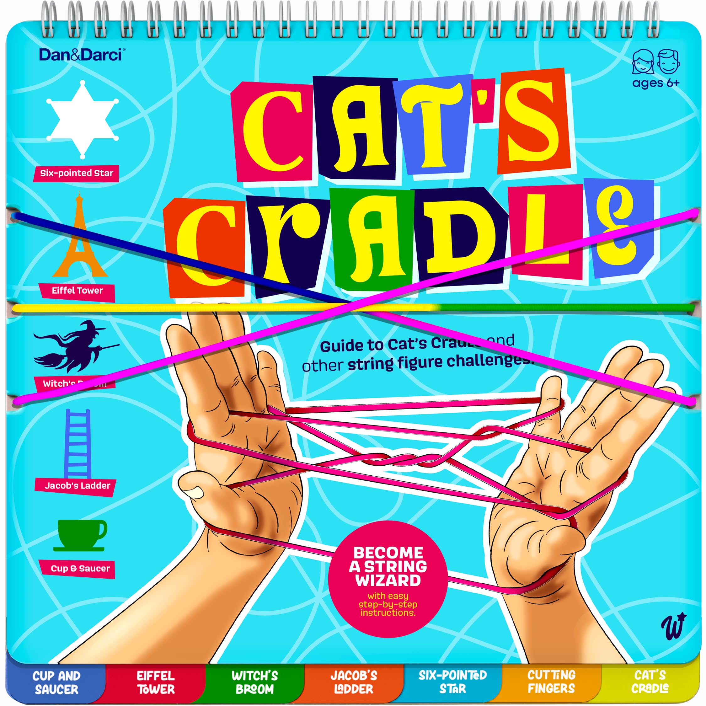 Photo 1 of Dan&Darci Cat’s Cradle String Game Book w/String - Step by Step Illustrated Guide - Gifts for 8 9 10 11 12 Year Old Girl - Gifts for Kids - Stocking Stuffers - Tween, Preteen Girl Gift - Kids Books