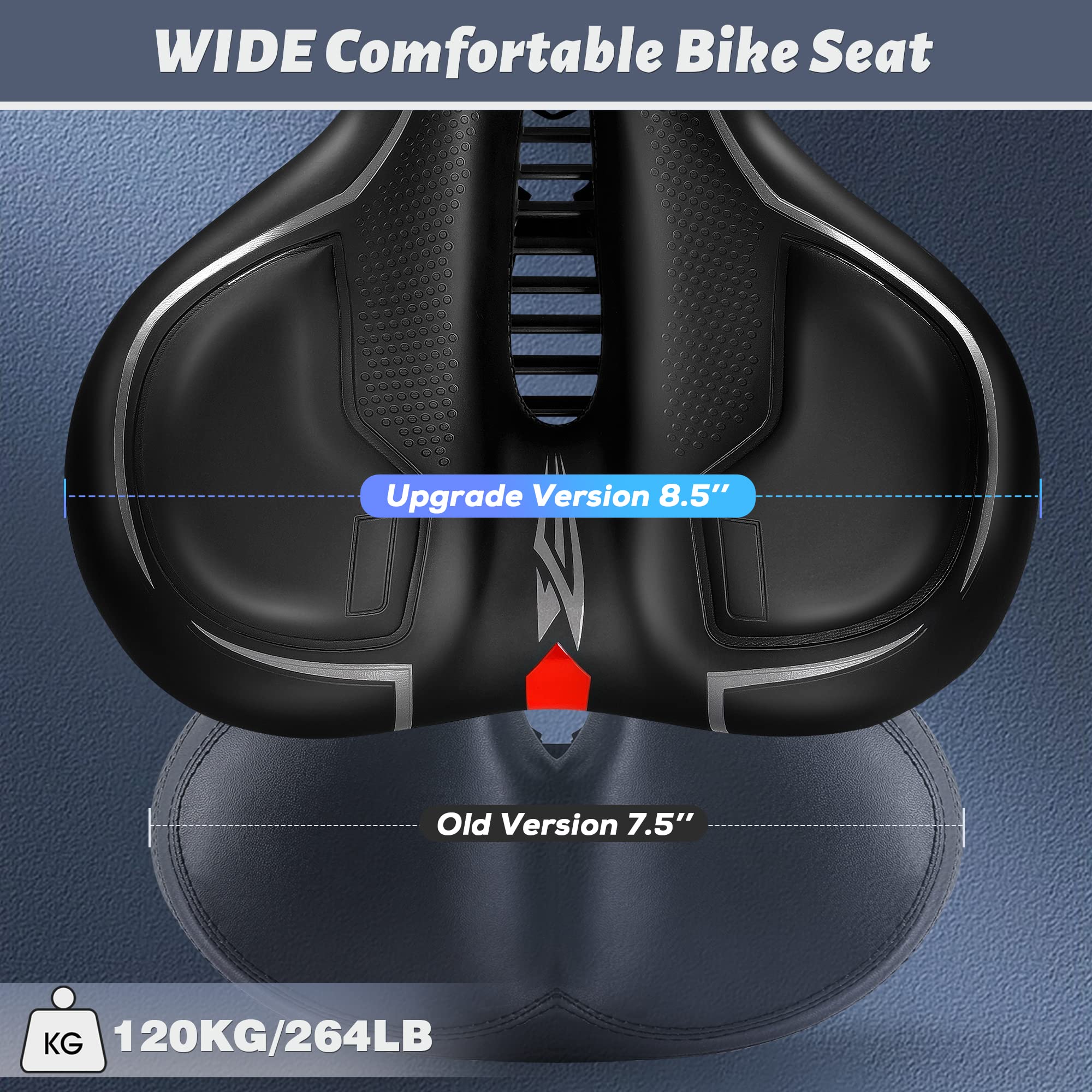 Comfort Bike Seat With Hollow Design - Waterproof Padded Saddle For Road & Mountain Bikes
