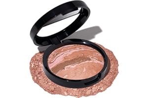 LAURA GELLER NEW YORK Baked Blush-n-Bronze Marbleized 2-in-1 Sculpting Bronzer Blush - Ginger Bronze - Contour Face with a Radiant Flush