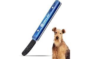 FLAMIA & JABZ Stripping Metal Stone Diamond Edged for Dogs, Cats & Pets with Wooden Grip (Coarse)