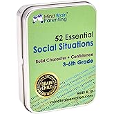 52 Essential Social Situations - Social Skills Activities for Kids (3-6th Grade) - Social Emotional Learning & Growth Mindset for Family, Classroom, Counseling - Conversation Card Games for Kids 8-12