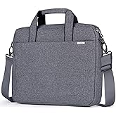 BAFFINA 17 17.3 Inch Laptop Shoulder Bag for Men Women,Waterproof Computer Carrying Case Messenger Bag with Strap for 17"-18" HP Dell,Laptop Briefcase for Office business Travel College School,Grey