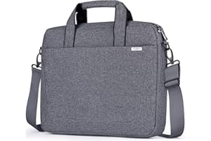 BAFFINA 15.6 16 Inch Laptop Shoulder Bag for Men Women,Waterproof Computer Carrying Case Messenger Bag with Strap,Laptop Briefcase for 14-15-16 Inch MacBook/Chromebook/Notebook Hp Dell Acer Asus,Grey