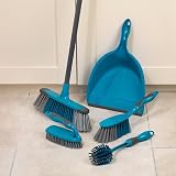 Beldray Cleaning Bundle 5 Piece Broom Dustpan Scrubbing Brushes view 2