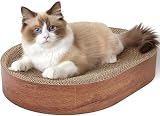 ComSaf Cat Scratching Board Cat Scratcher Indoor Bed Durable Cardboard Oval Bowl view 1