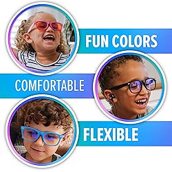 DefenderShield Kids Blue Light Blocking Glasses for