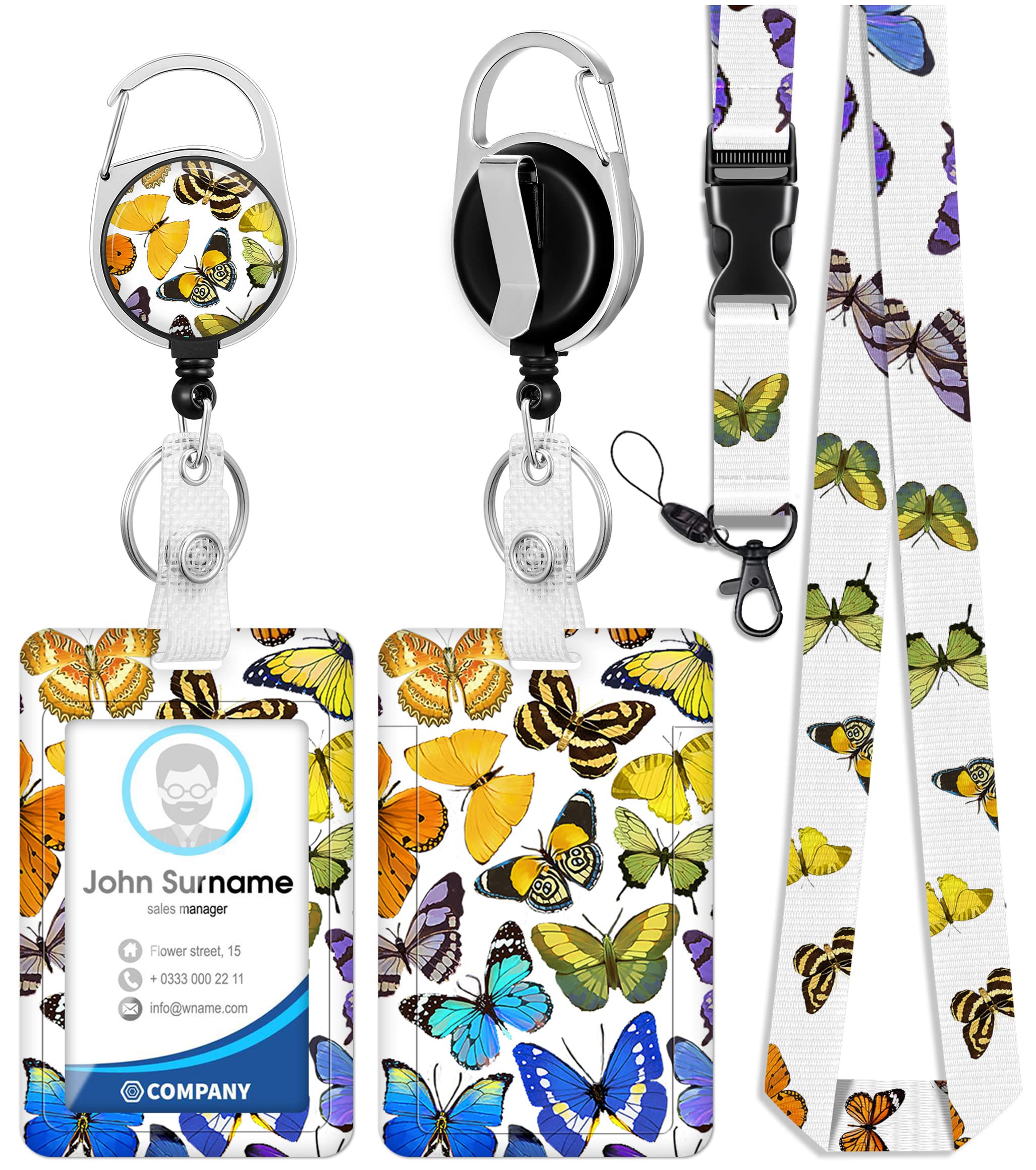 Plifal ID Badge Holder with Lanyard and Retractable