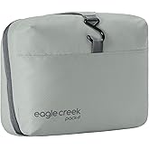 eagle creek Pack-It Hanging Toiletry Kit - Dual Compartment Toiletry Kit for Keeping Small Items Organized - Water Resistant - Top Grab Handle - Zipper Pouch - Storm Grey