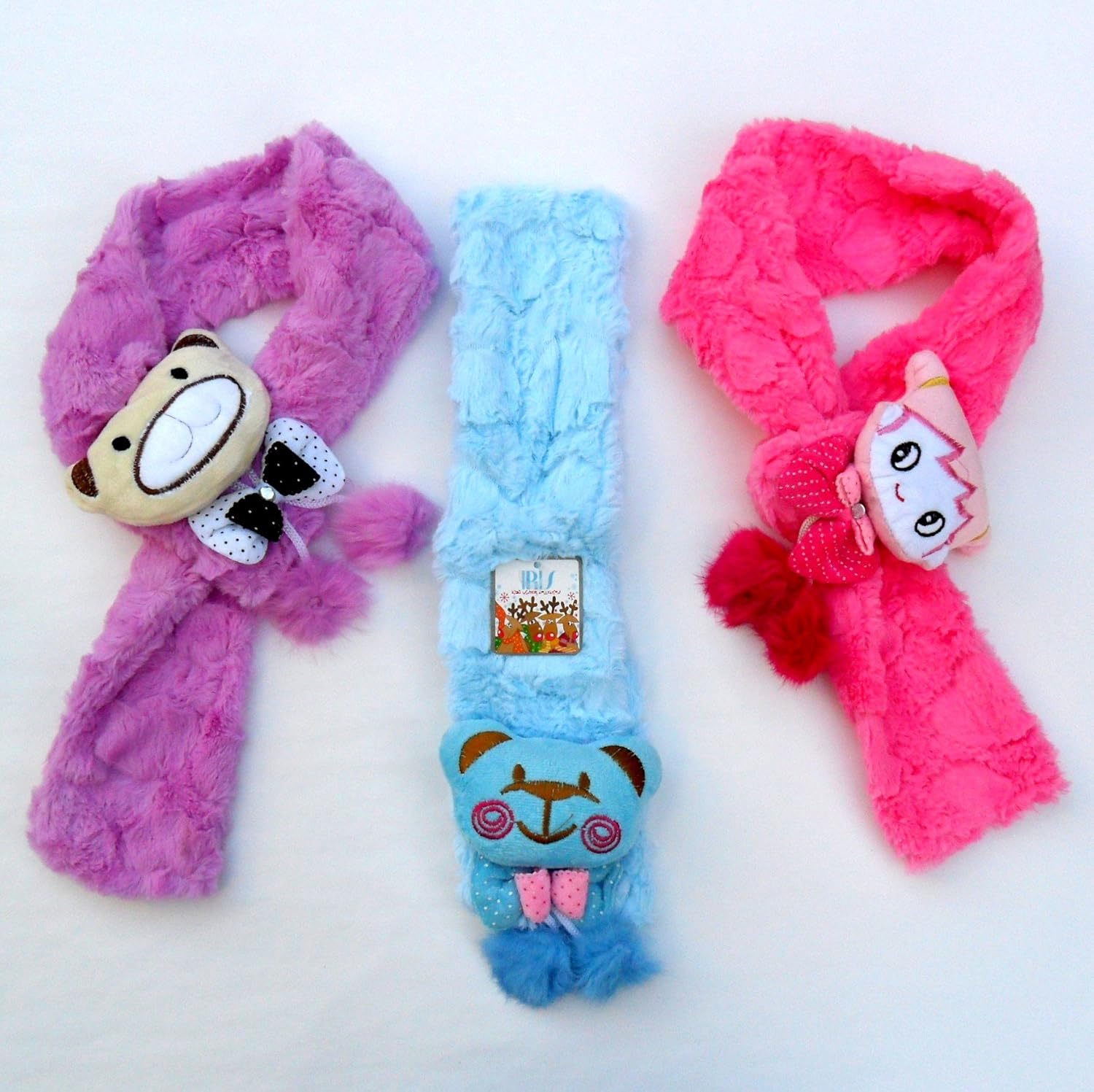 Assorted 3pack of Fashionable Baby Scarves Even Fits Adult Size Neck Easily 29